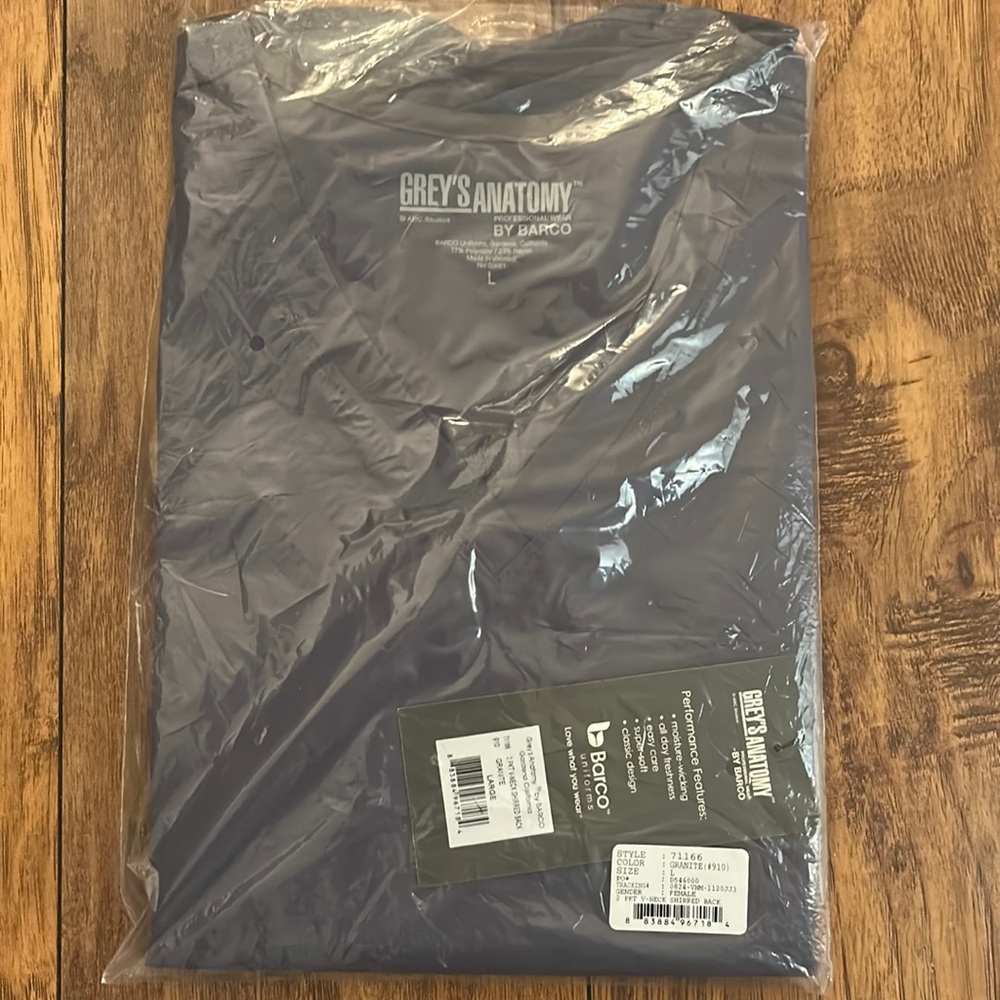 Greys anatomy grey scrub top